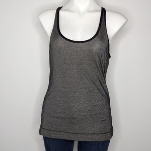 Lululemon Run the Day dark grey racer back scoop neck workout tank top M